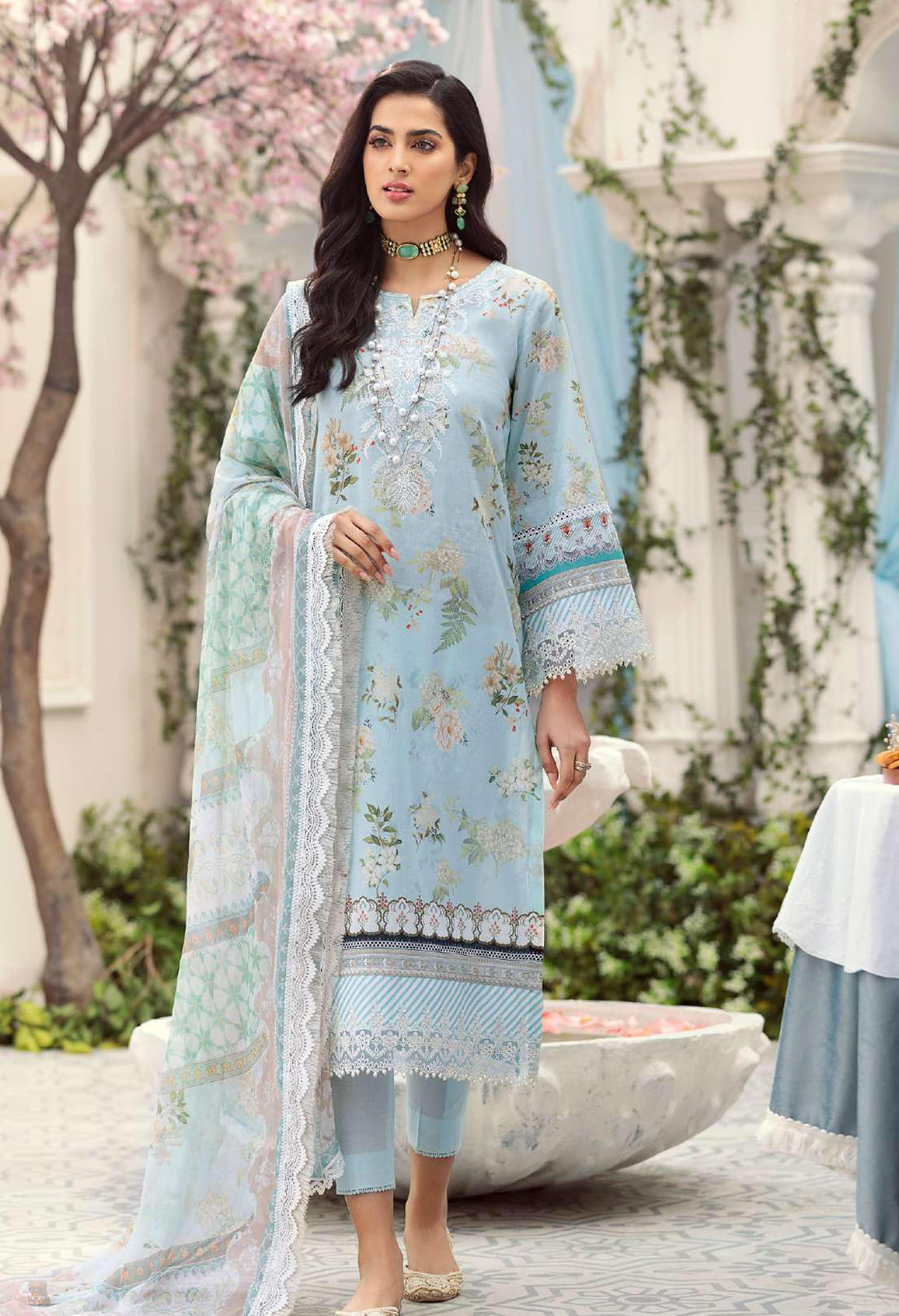 Noor by Sadia Asad Unstitched 3 Piece Printed  Lawn Collection'2022-D-06-A