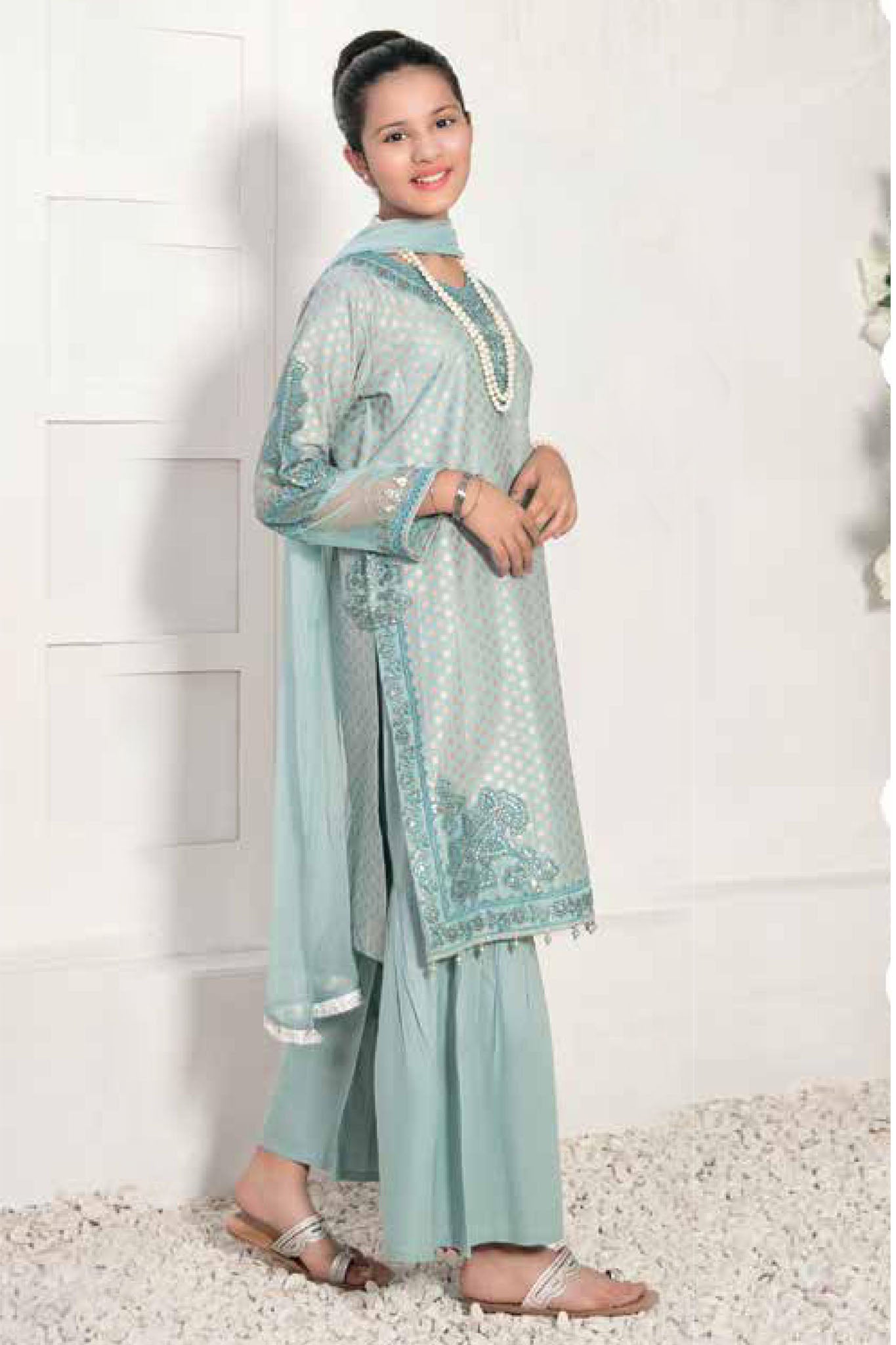 Titliyan by Tawakkal Stitched 3 Piece Embroidered Kid's Collection'2022-TK-7001