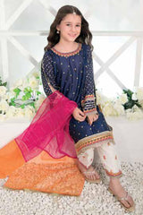 Titliyan by Tawakkal Stitched 3 Piece Embroidered Kid's Collection'2022-TK-7002