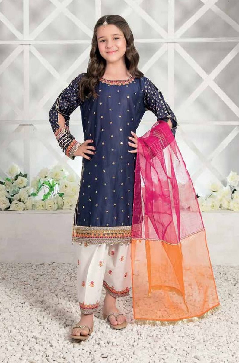 Titliyan by Tawakkal Stitched 3 Piece Embroidered Kid's Collection'2022-TK-7002