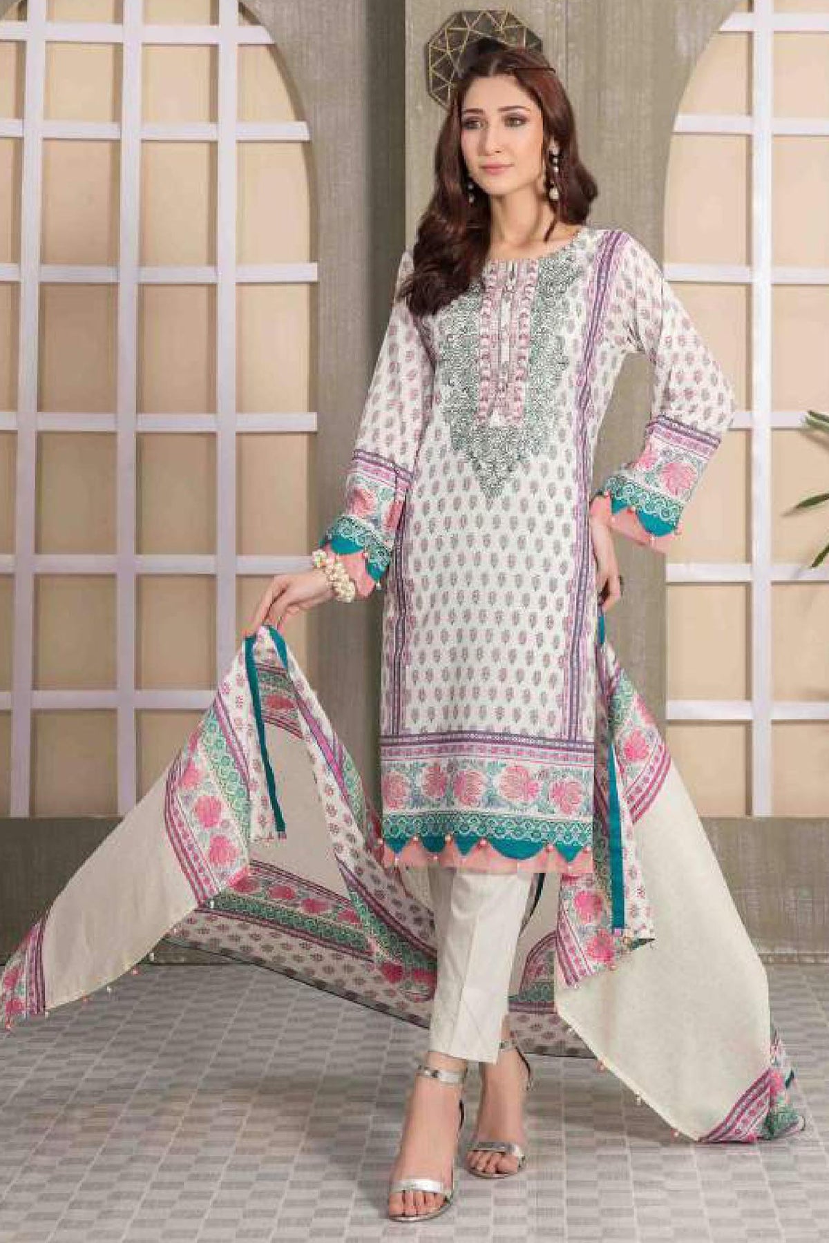 Aroosa by Tawakkal Unstitched 3 Piece Lawn Collection'2022-A-7013