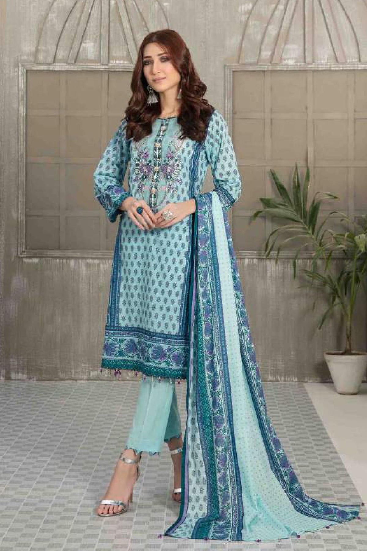 Aroosa by Tawakkal Unstitched 3 Piece Lawn Collection'2022-A-7014