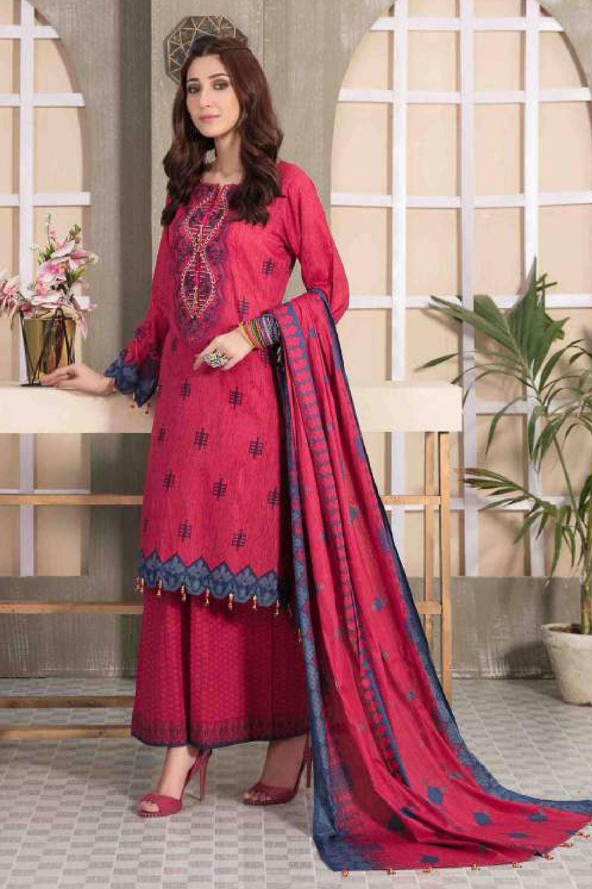 Aroosa by Tawakkal Unstitched 3 Piece Lawn Collection'2022-A-7015