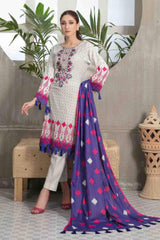 Aroosa by Tawakkal Unstitched 3 Piece Lawn Collection'2022-A-7022