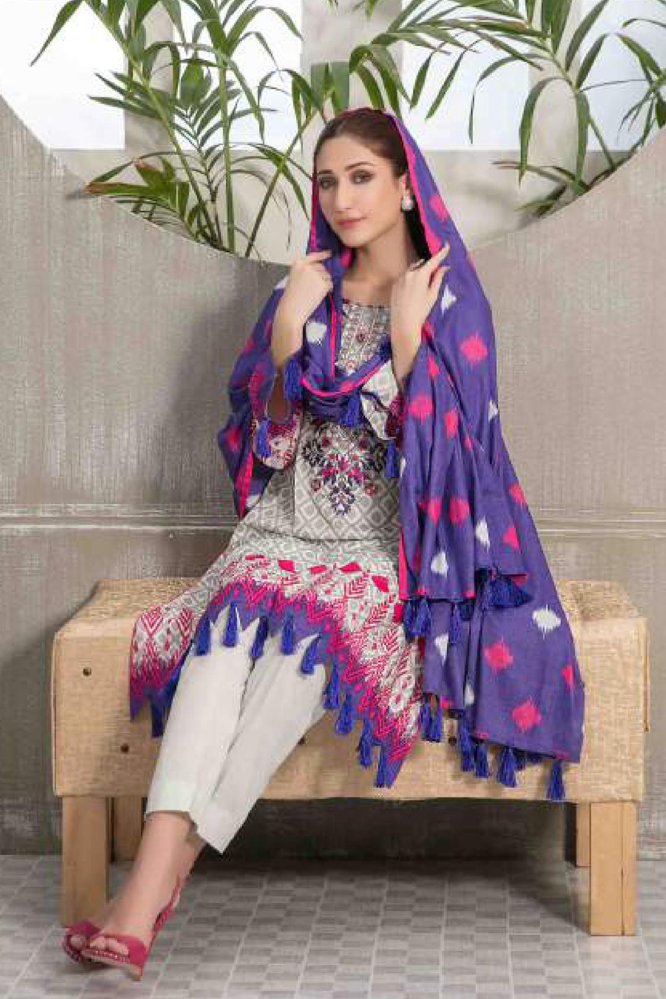 Aroosa by Tawakkal Unstitched 3 Piece Lawn Collection'2022-A-7022