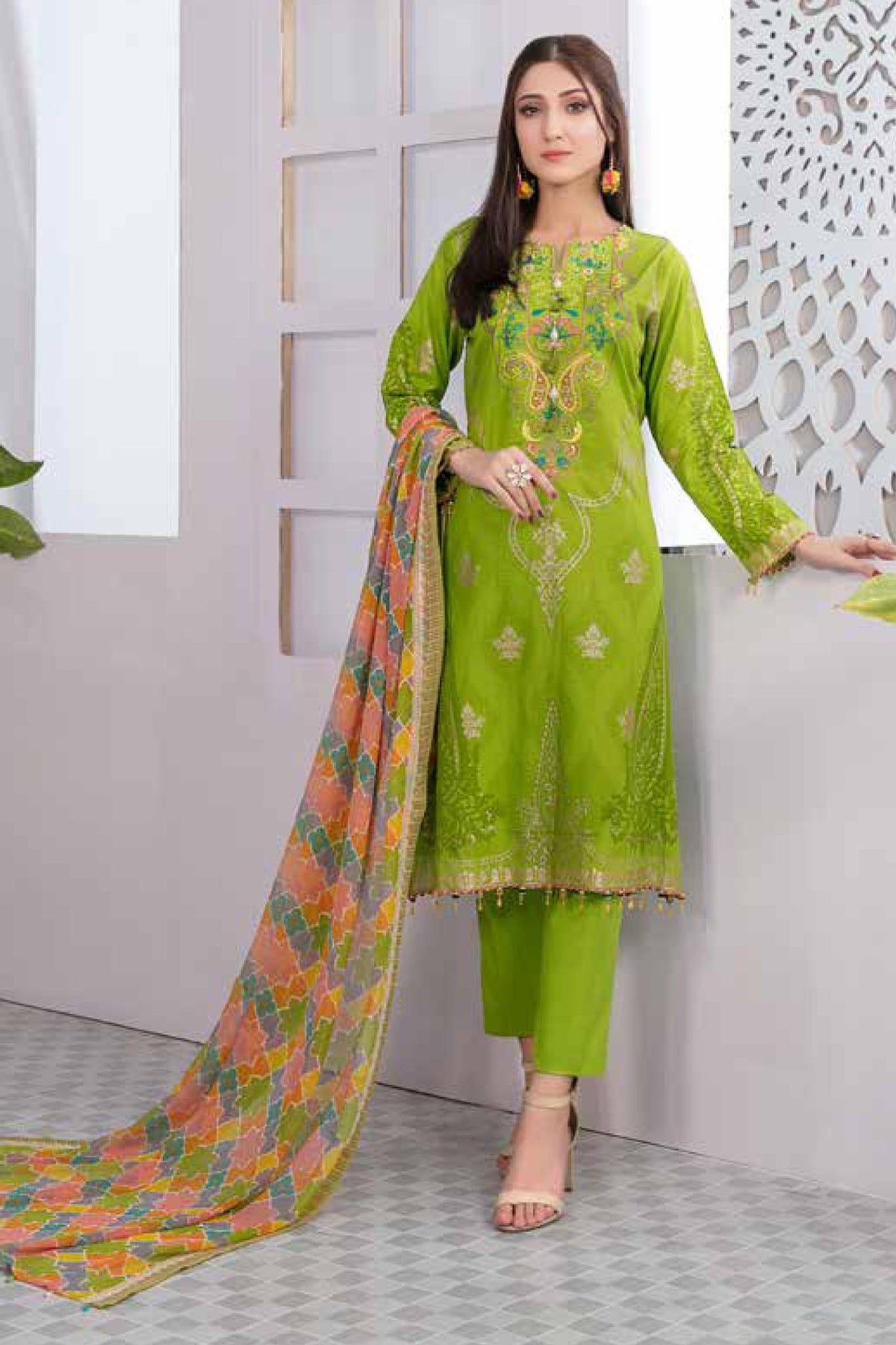 Anabella by Tawakkal Stitched 3 Piece Lawn Collection'2022-AN-7234