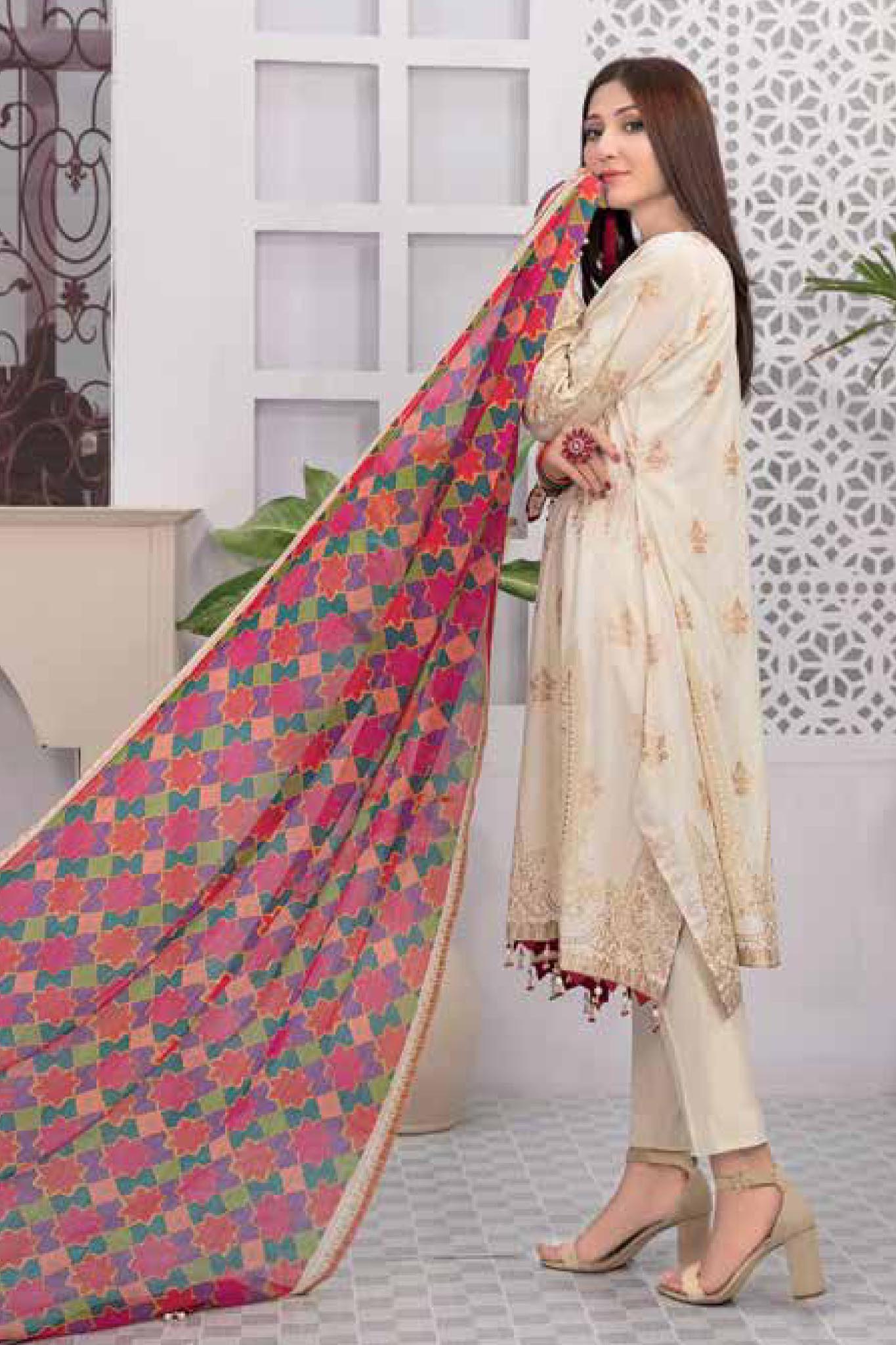 Anabella by Tawakkal Stitched 3 Piece Lawn Collection'2022-AN-7235