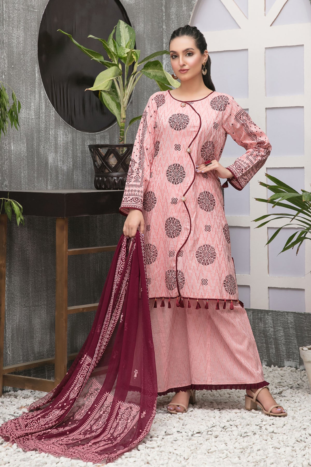 Saaliha by Tawakkal Unstitched 3 Piece Schiffli Table Print Lawn Collection'2022-S-7292