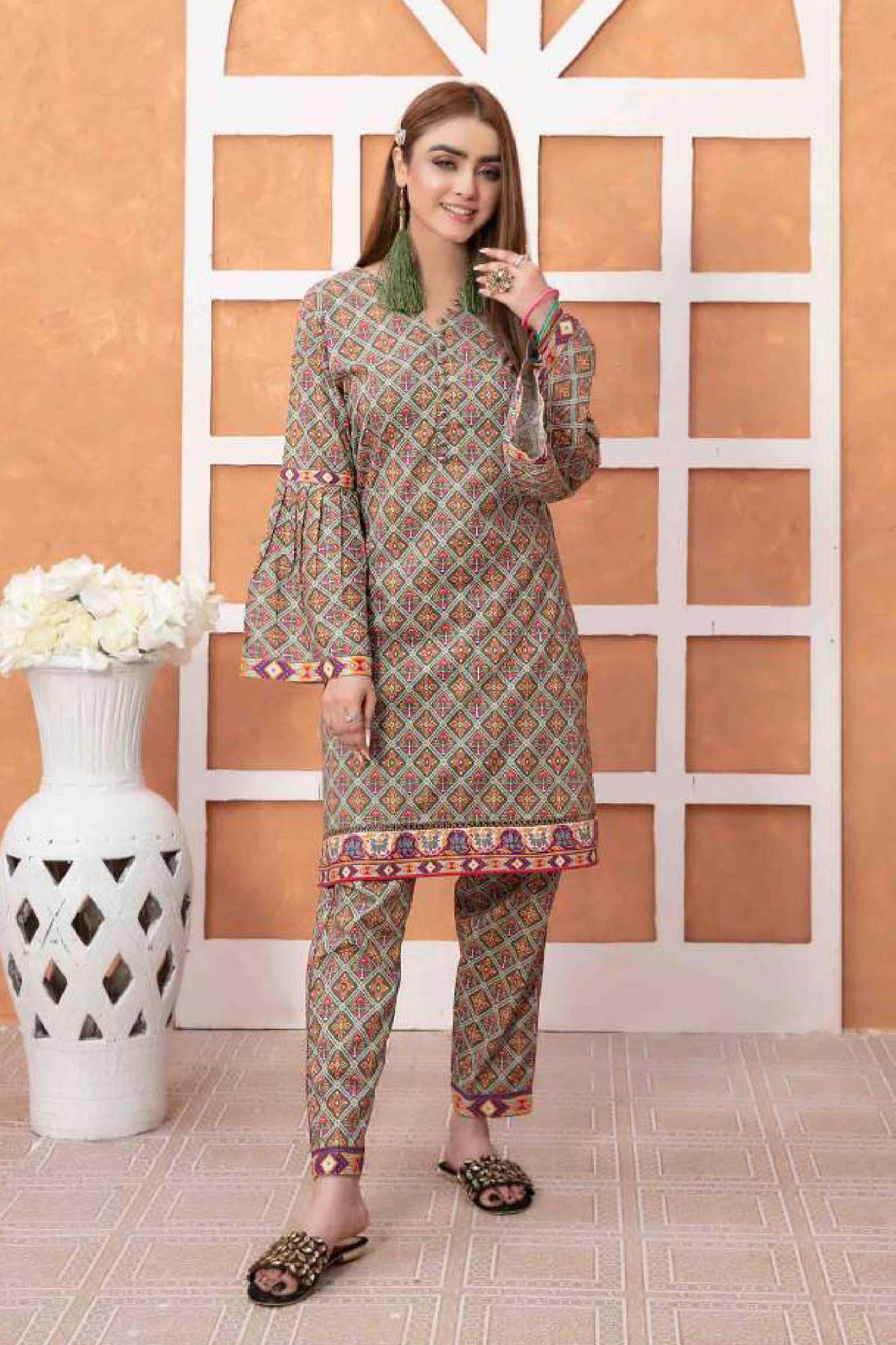 Zaina by Tawakkal Stitched 2 Piece Digital Printed Cambric Collection'2022-Z-7312