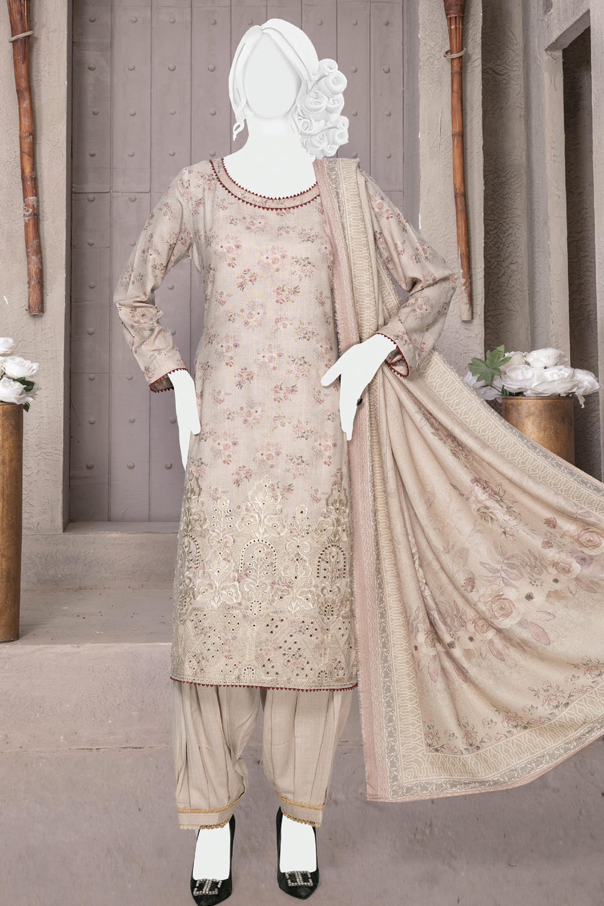 Ujala by Shomi Unstitched 3 Piece Cross Slub Series Mother Collection'2022-GE-7527