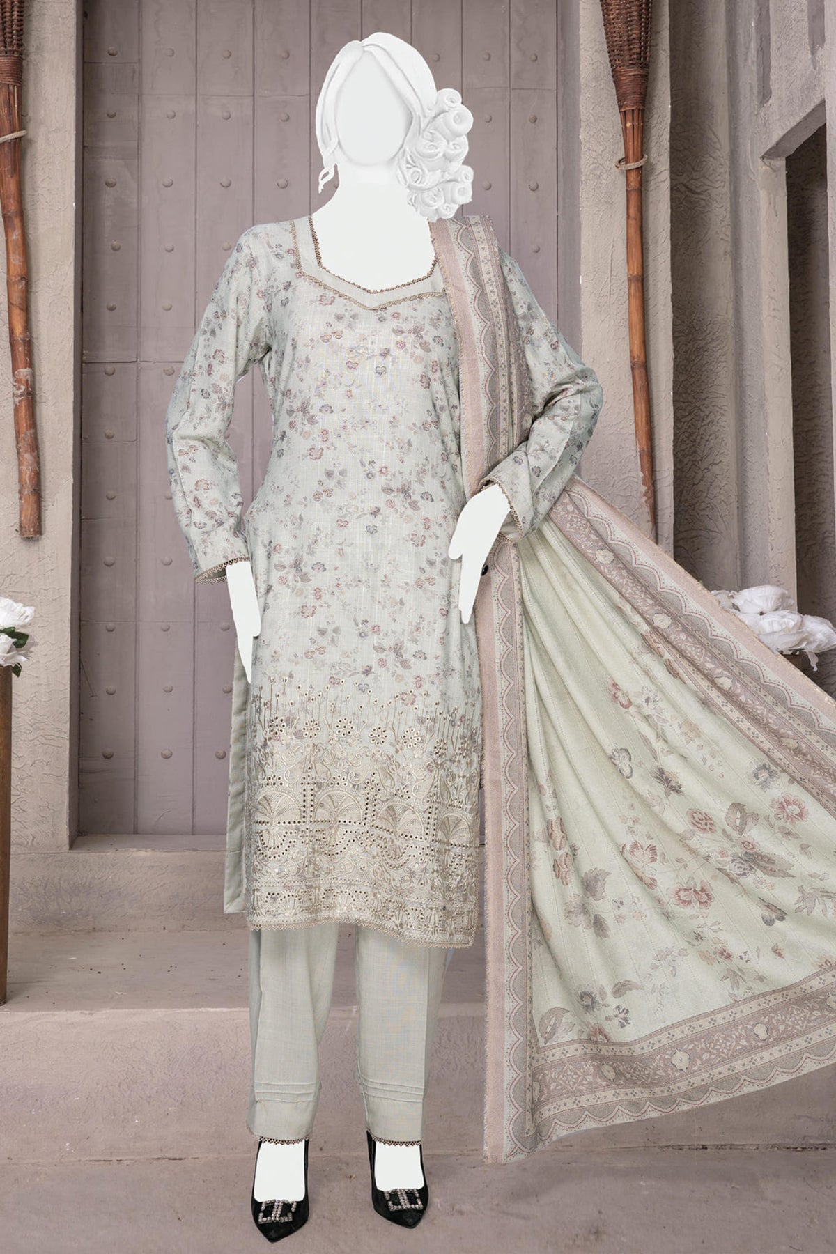Ujala by Shomi Unstitched 3 Piece Cross Slub Series Mother Collection'2022-GE-7529