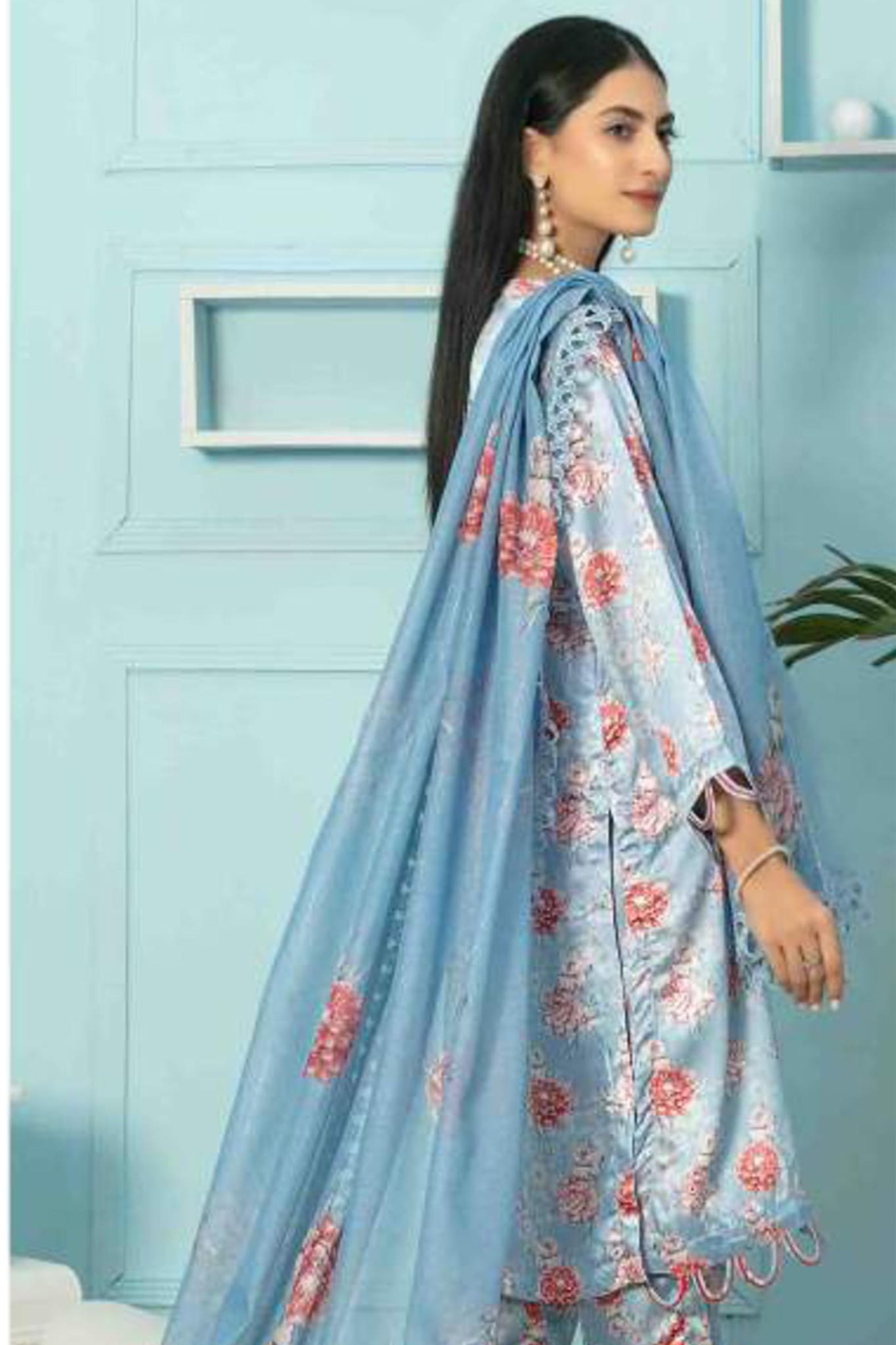 Tehreem by Tawakkal Unstitched 3 Piece Silk Digital Printed Collection'2022-T-7868