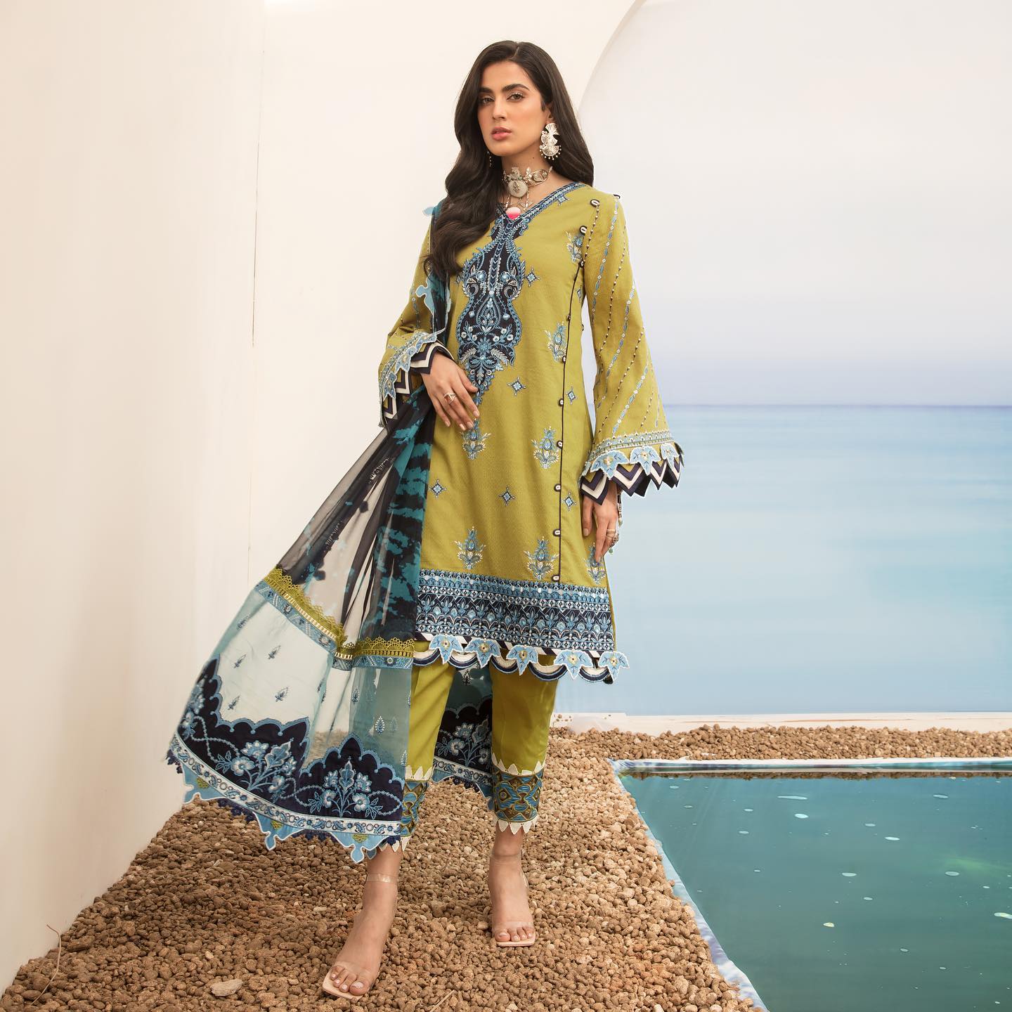 Noor Sadia Asad Unstitched Luxury Lawn Collection'2021-D-07-A