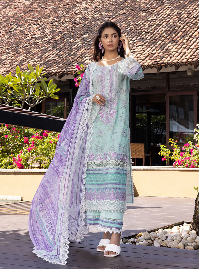 Zainab Chottani Unstitched 3 Piece Festive Lawn Collection'2022-07-A-Floral Bliss
