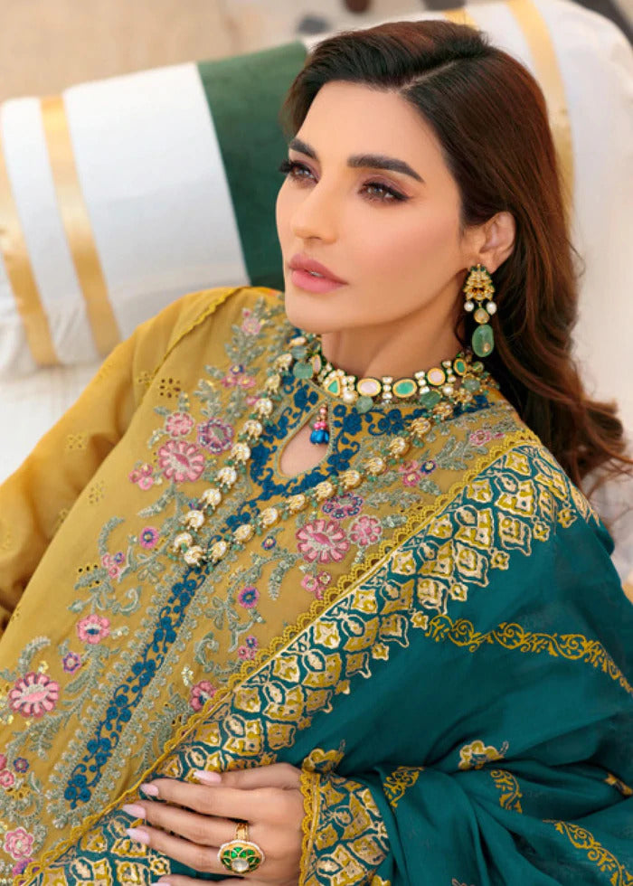 Noor by Sadia Asad Unstitched 3 Piece Chikankari Eid Lawn Collection'2022-07-A-Imber