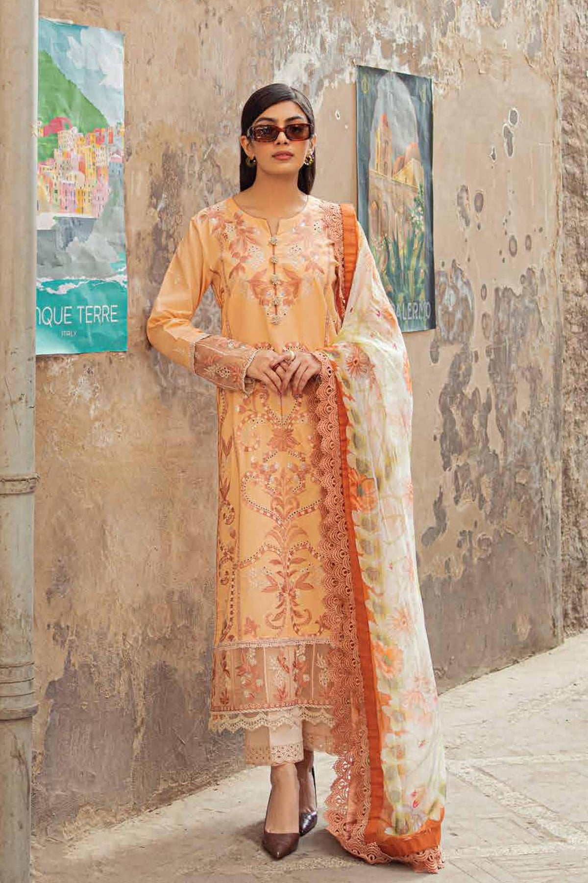 Tesoro Hemline by Mushq Unstitched 3 Piece Spring Summer Lawn Collection‘2023-HML-07-B