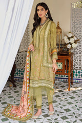 Noor By Sadia Asad Unstitched 3 Piece Embroidered Linen Collection'2022-D-07-B