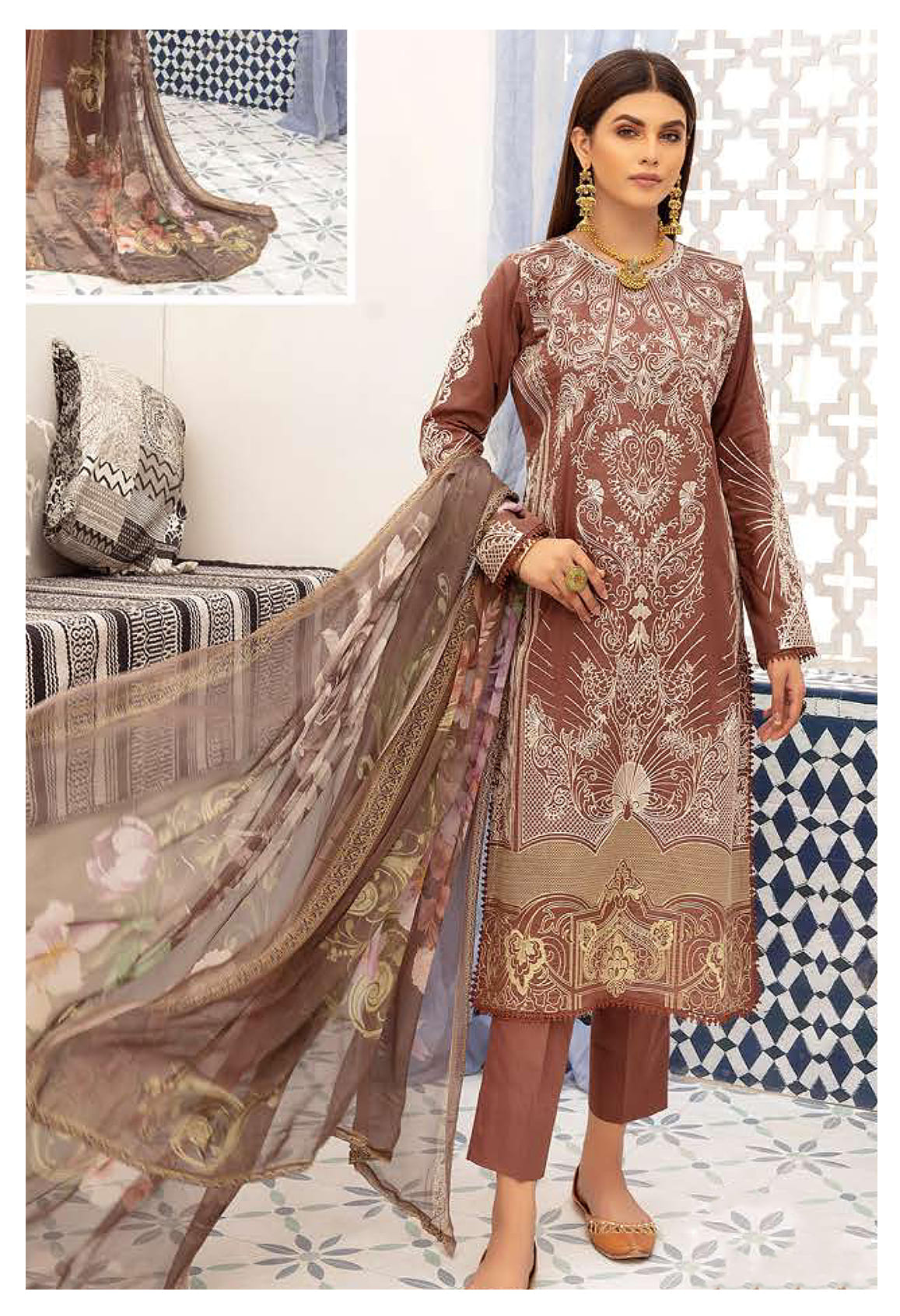 Blossom by Riaz Arts Unstitched 3 Piece Exclusive Lawn Collection'2022-BEL-08