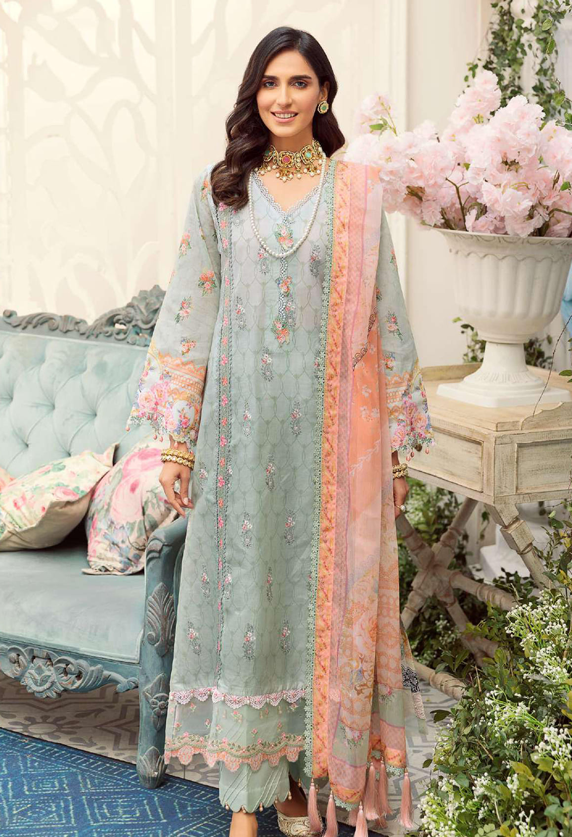 Noor by Sadia Asad Unstitched 3 Piece Printed  Lawn Collection'2022-D-08-A