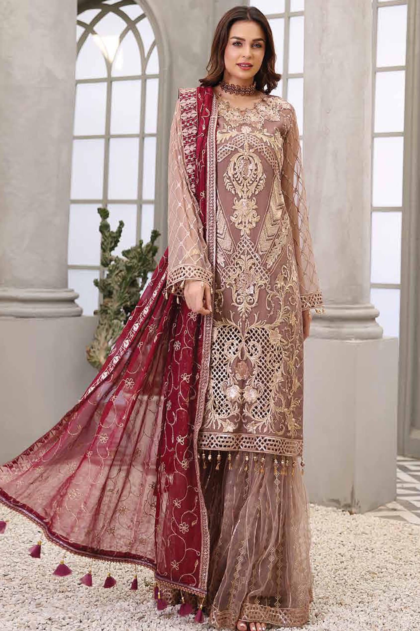 Andaaz by Maryam's Unstitched 3 Piece Luxury Chiffon Vol-01 Collection'2022-A-01