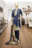 Shomi 3 piece Stitched Digital Printed Lawn Collection’2021-A-02-Blue