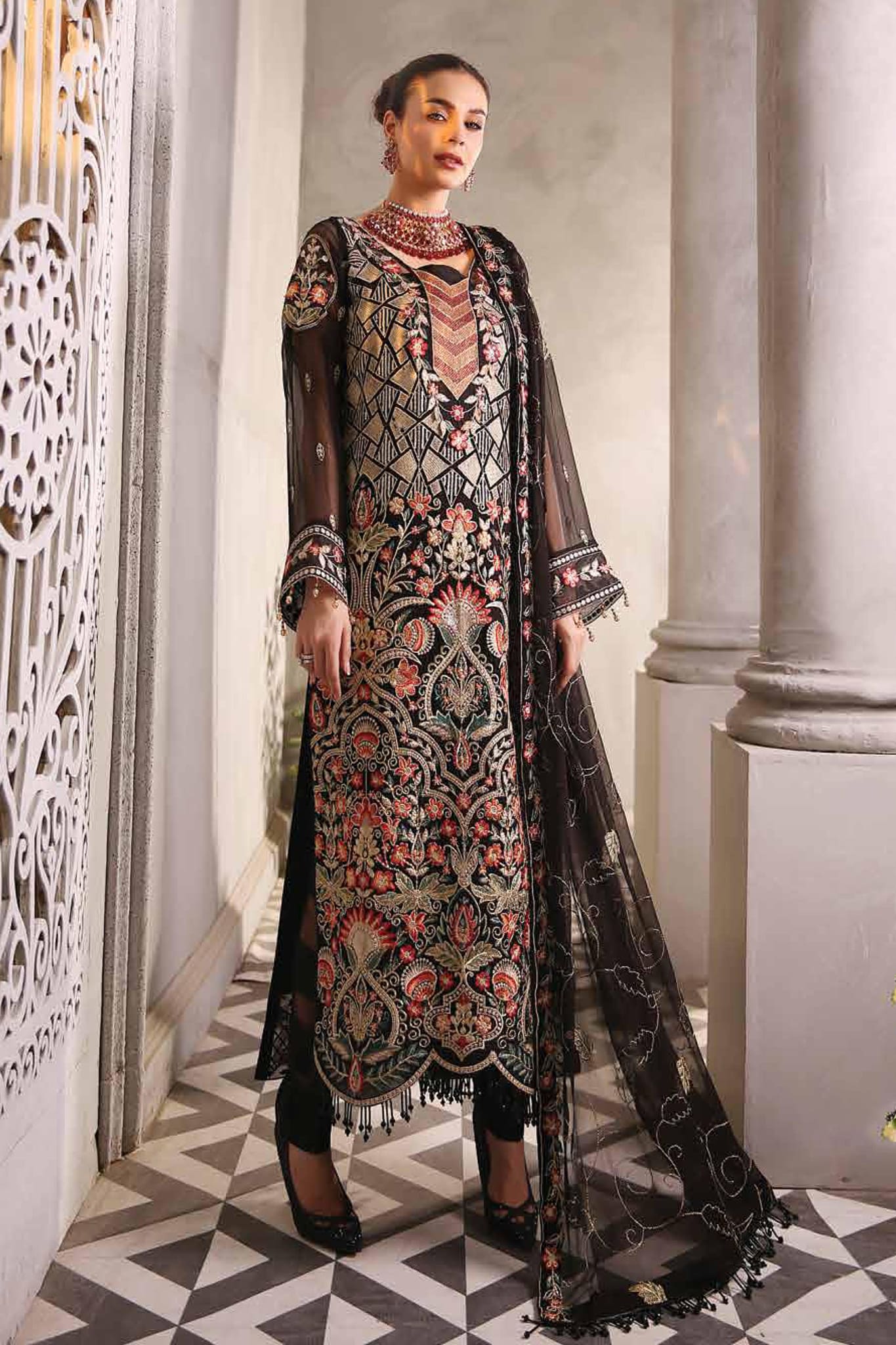Andaaz by Maryam's Unstitched 3 Piece Luxury Chiffon Vol-01 Collection'2022-A-02