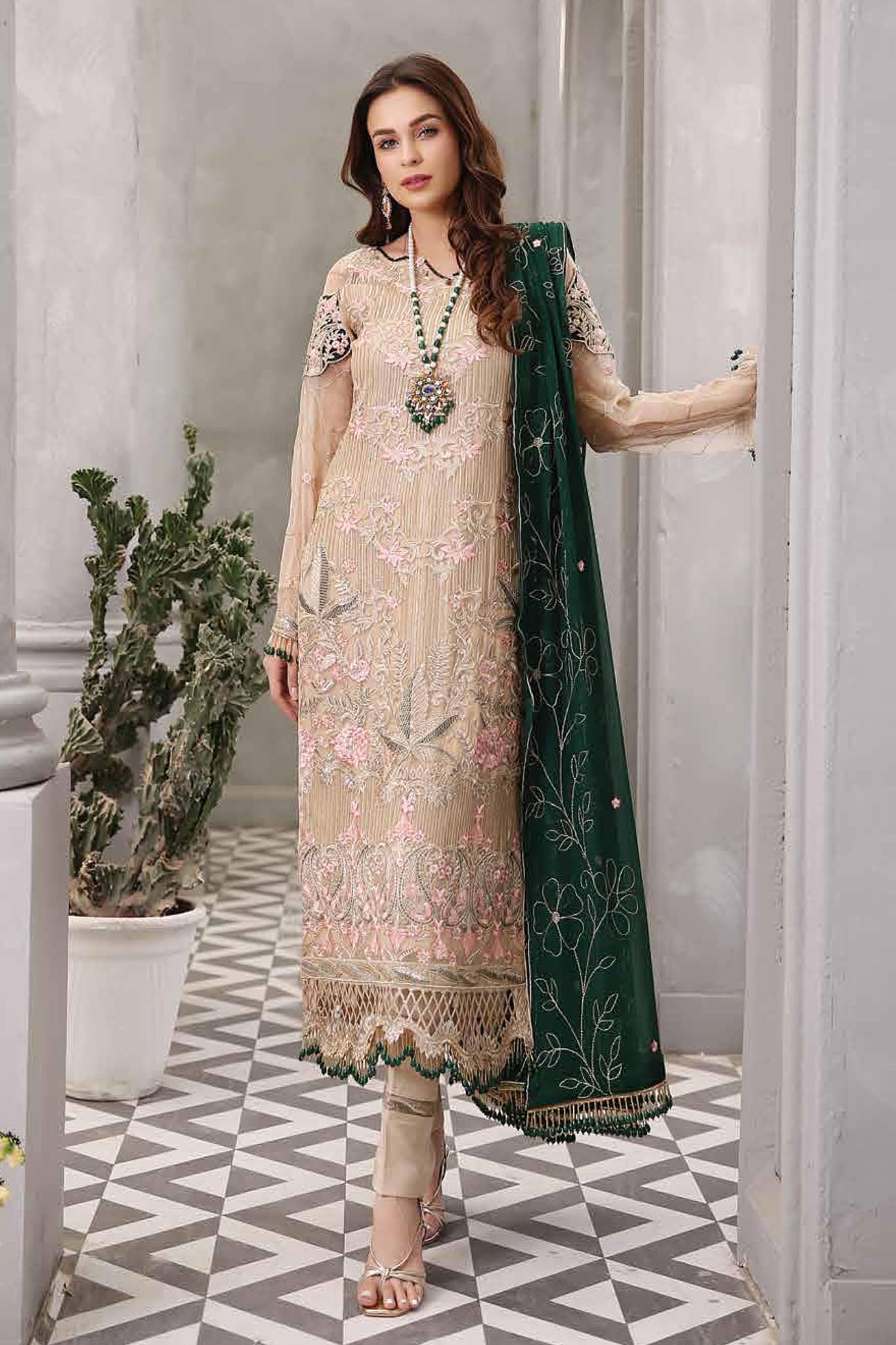 Andaaz by Maryam's Unstitched 3 Piece Luxury Chiffon Vol-01 Collection'2022-A-05