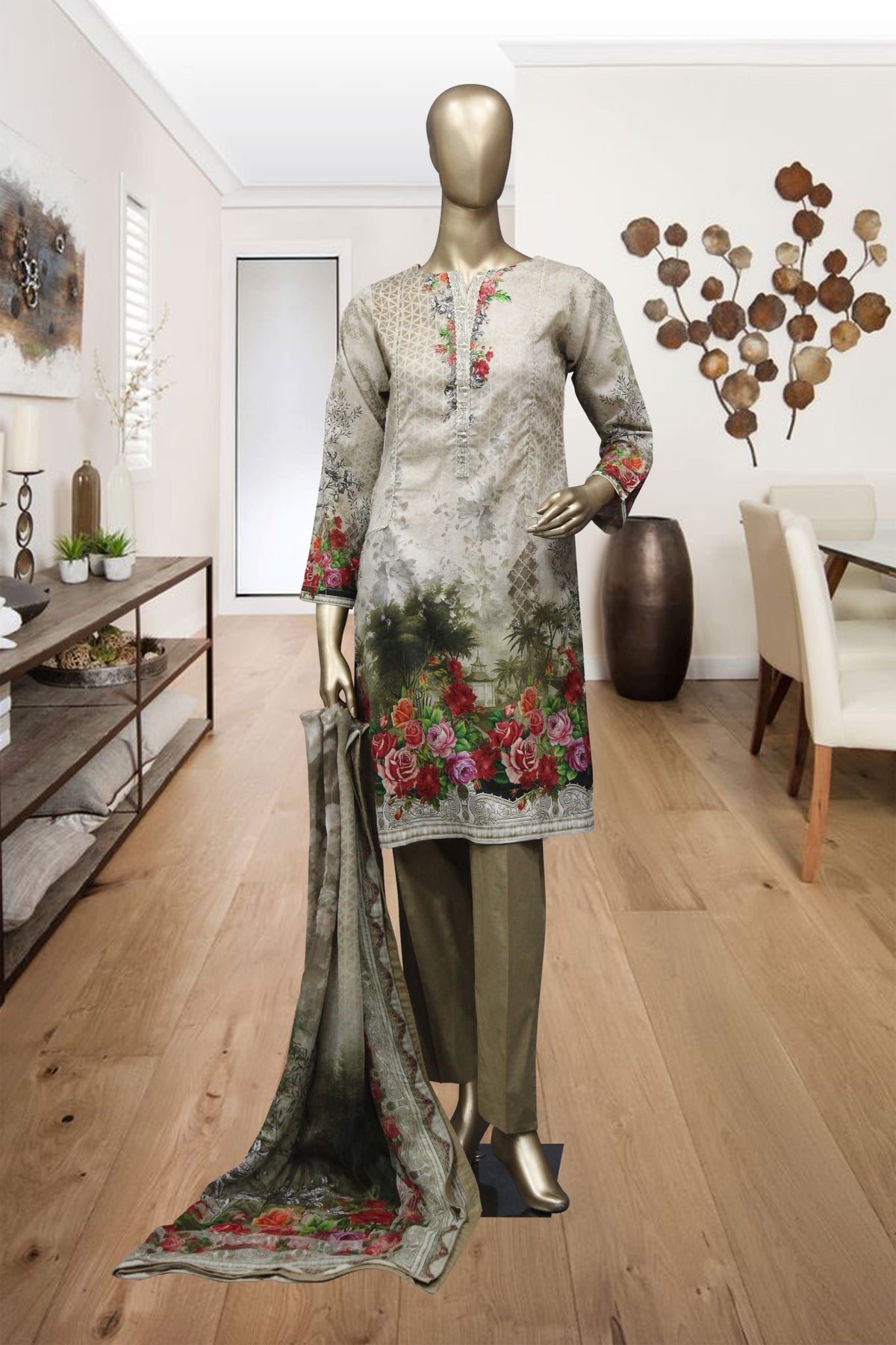 Shomi 3 piece Stitched Digital Printed Lawn Collection’2021-A-10-Skin