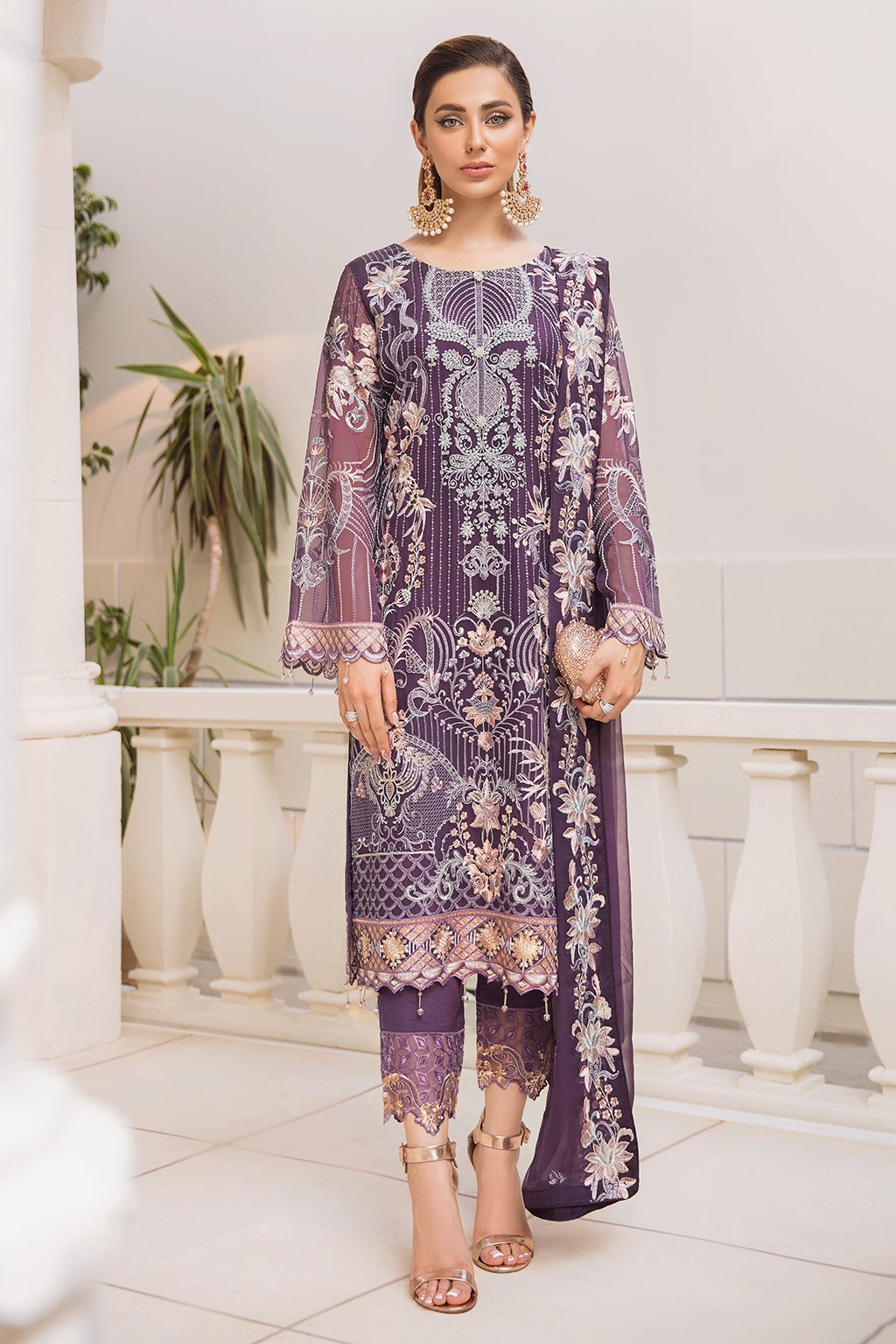 Cheveron by Ramsha Unstitched 3 Piece Chiffon Vol-04 Collection'2022-A-408