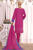 Hz Asasa Stitched 3 Piece Digital Printed Embroidered Collection'2022-AE-0410