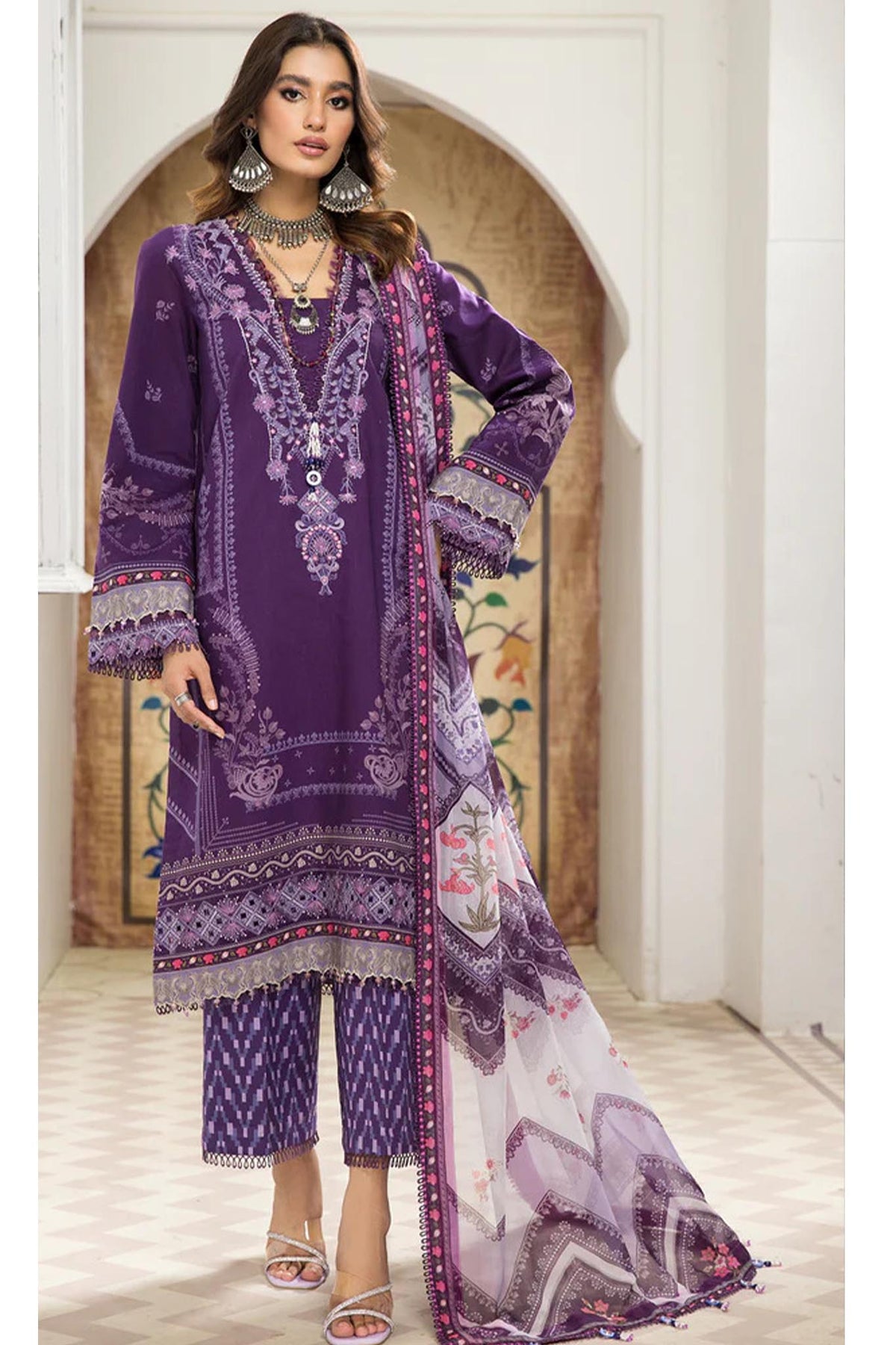 Nazafreen by Anaya Unstitched 3 Piece Emb Cambric Collection'2022-AEC22-03