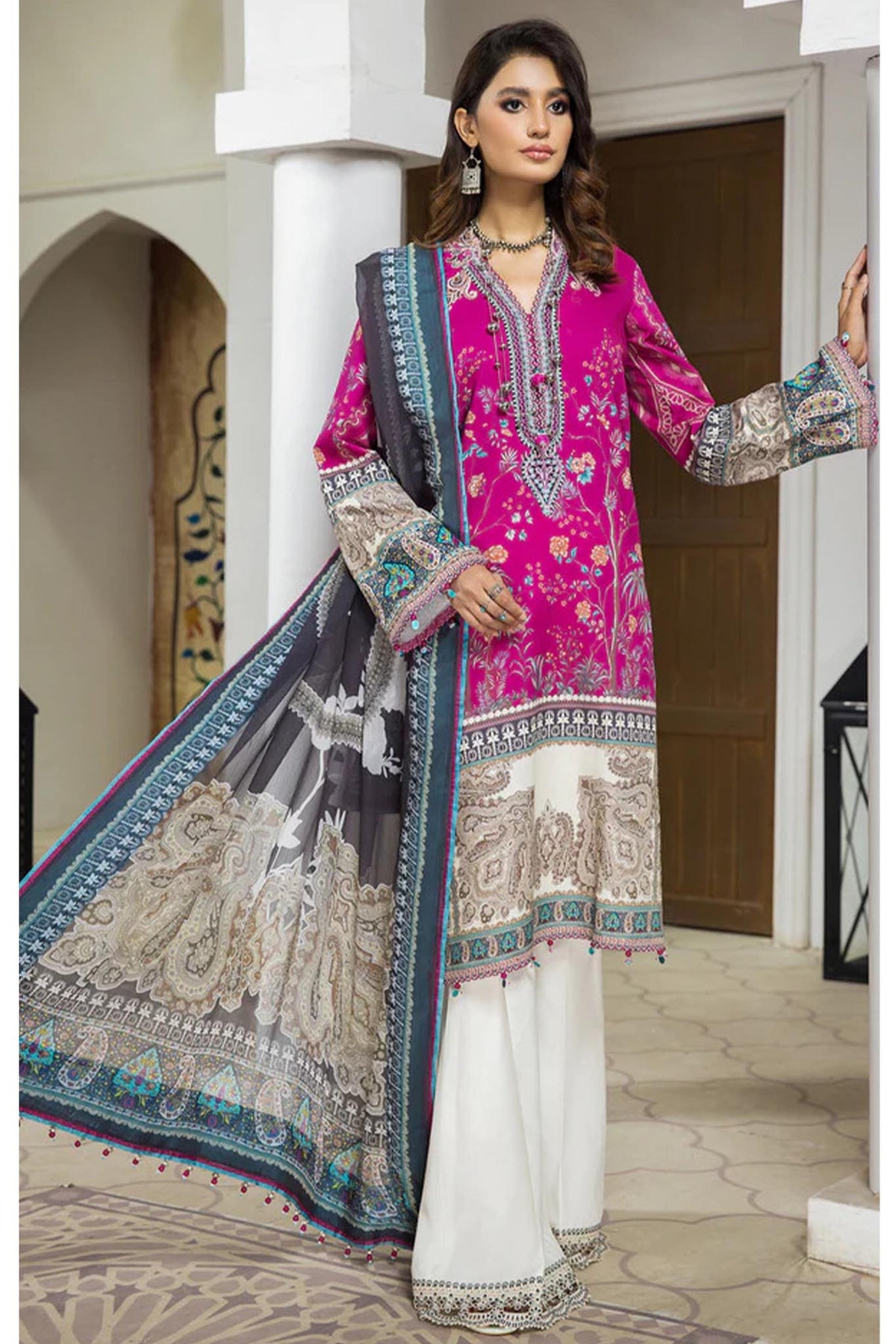 Nazafreen by Anaya Unstitched 3 Piece Emb Cambric Collection'2022-AEC22-06