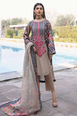 Charizma Unstitched 3 Piece Embroidered Lawn Collection'2023-AG-01