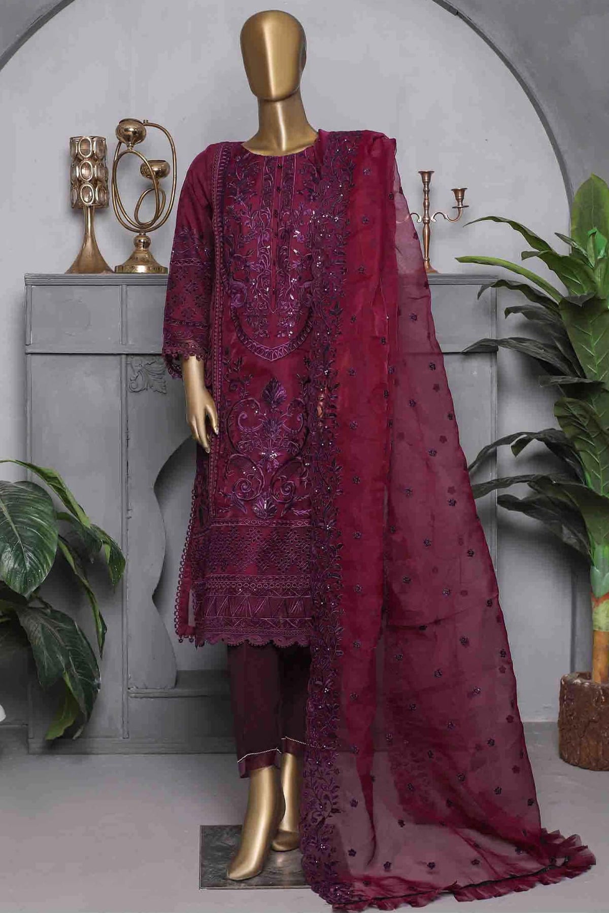 Sada Bahar Stitched 2 Piece Festive Formal Vol-05 Collection'2022-AG-14-Purple