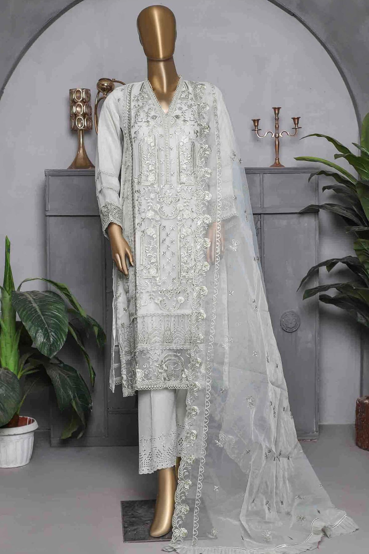 Sada Bahar Stitched 2 Piece Festive Formal Vol-05 Collection'2022-AG-15-Ice Green
