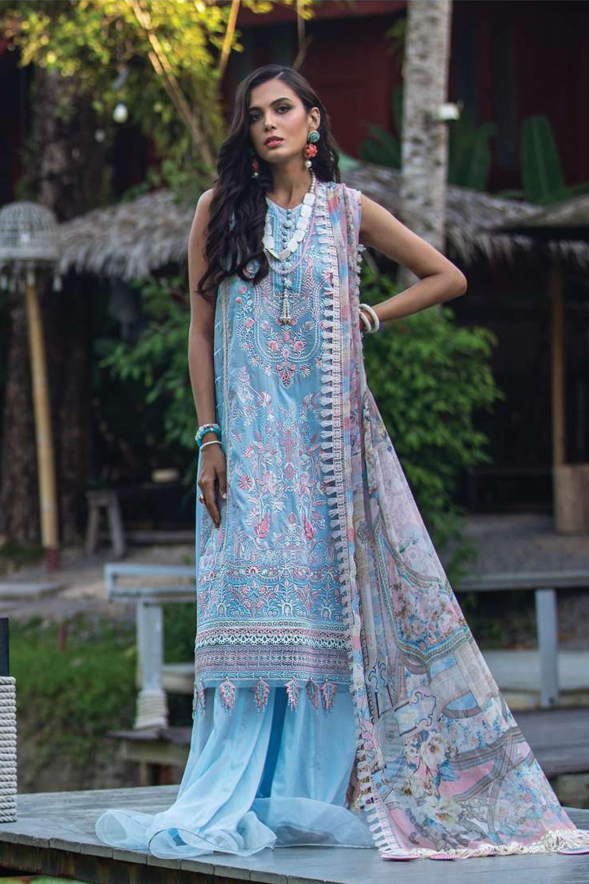 Zoha by Ansab Jahangir Unstitched 3 Piece Luxury Lawn Collection'2023-AJLL-23-01