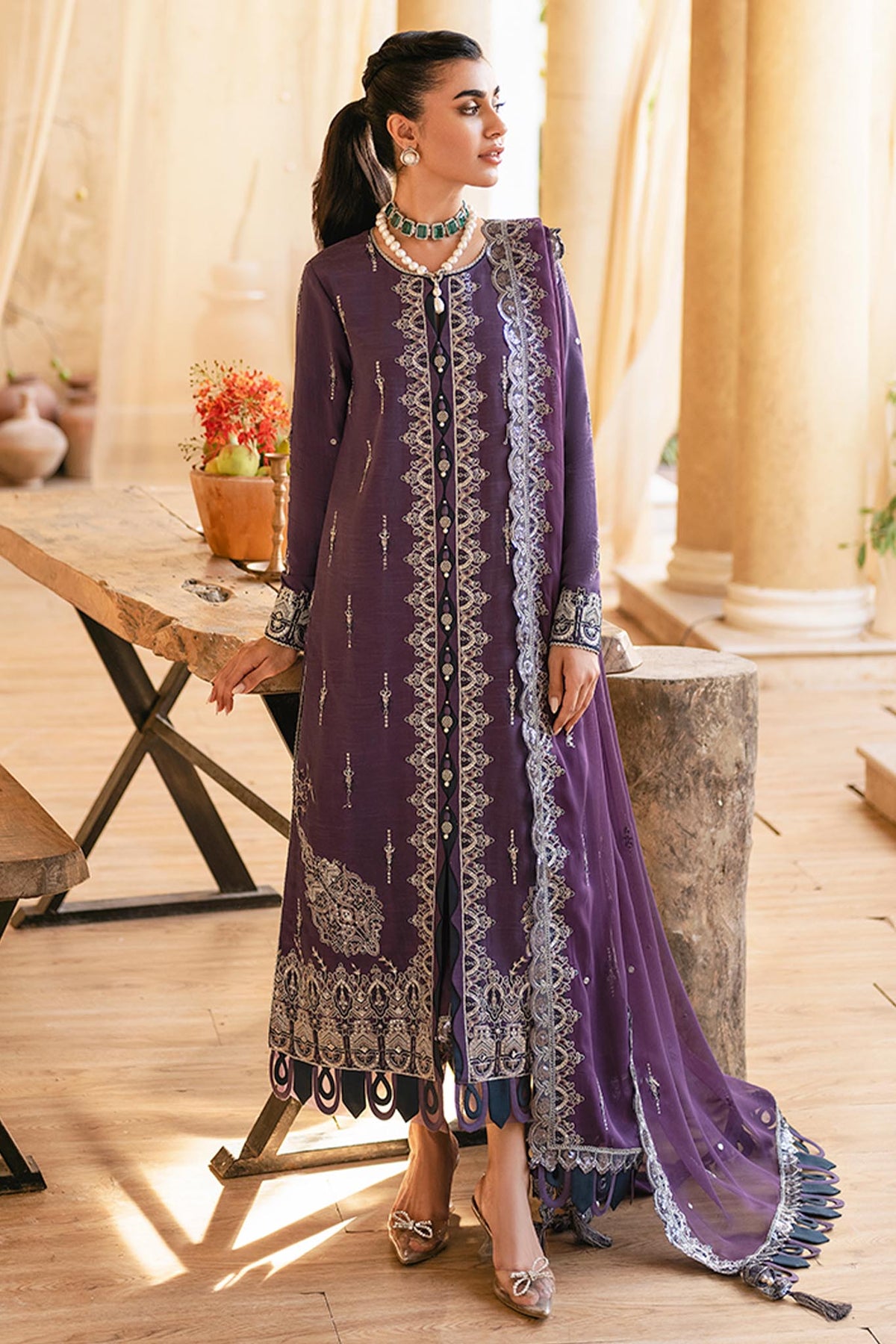 Mehr o Maah by Asim Jofa Unstitched 3 Piece Festive Collection'2023 AJM-10