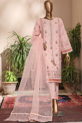 Bin Saeed Stitched 2 Piece Embroidered Organza Festive Collection'2022-AMD-20-Pink