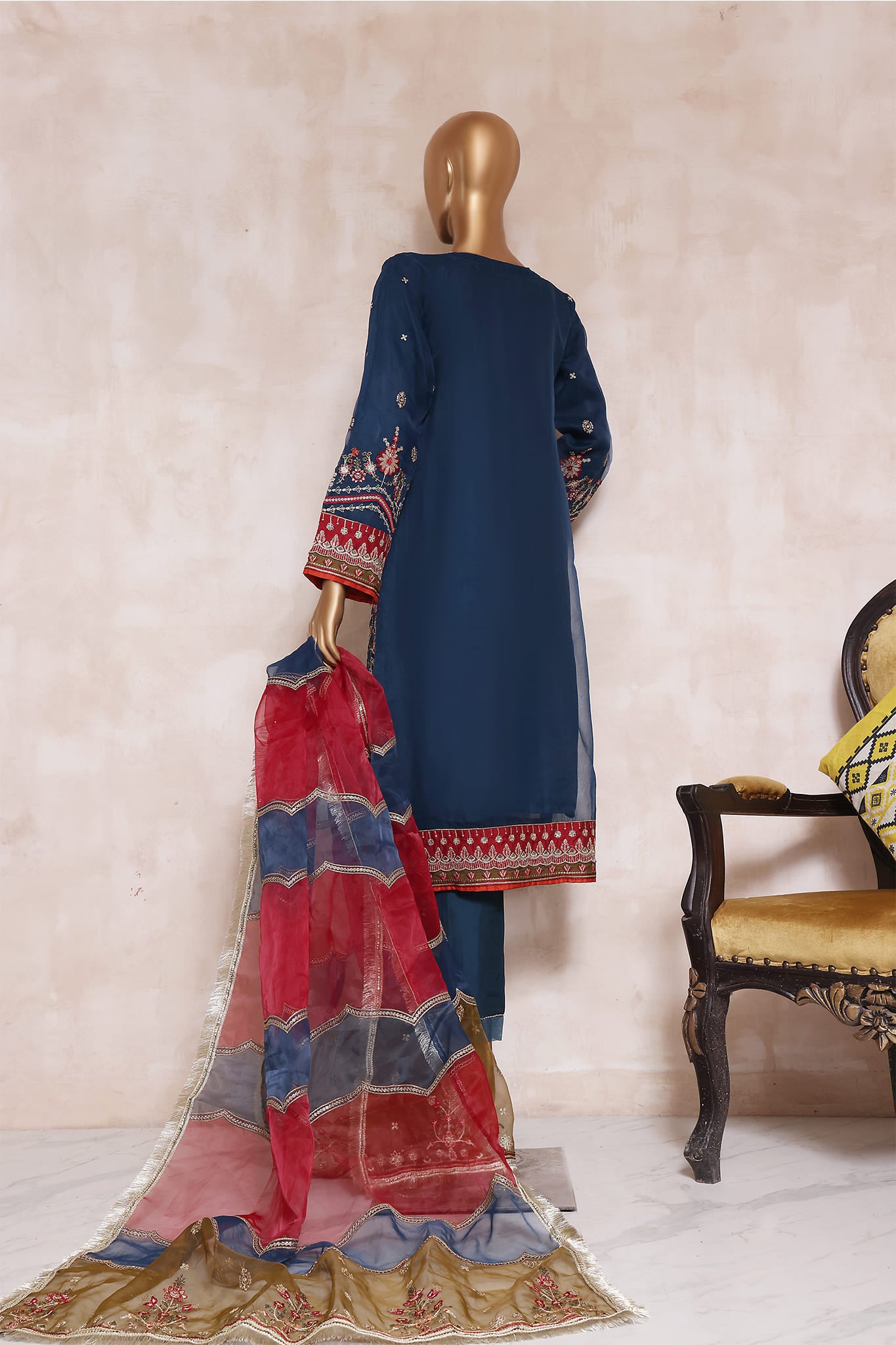 Sada Bahar Stitched 2 Piece Festive Formal Collection'2023-AQ-10-Blue
