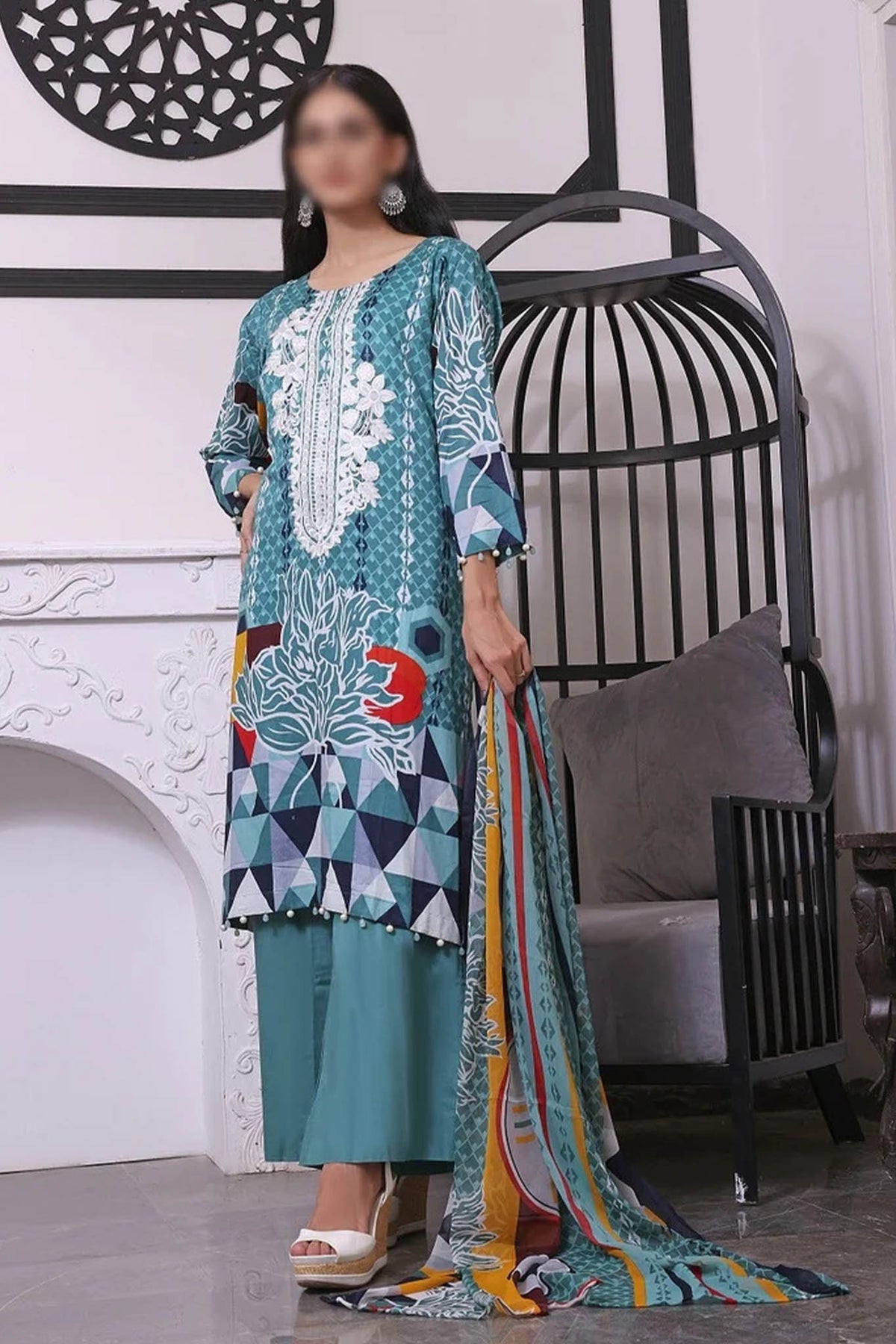 Asian Women by Amna khadija Unstitched 3 Piece Emb Vol-02 Collection'2022-AW-23