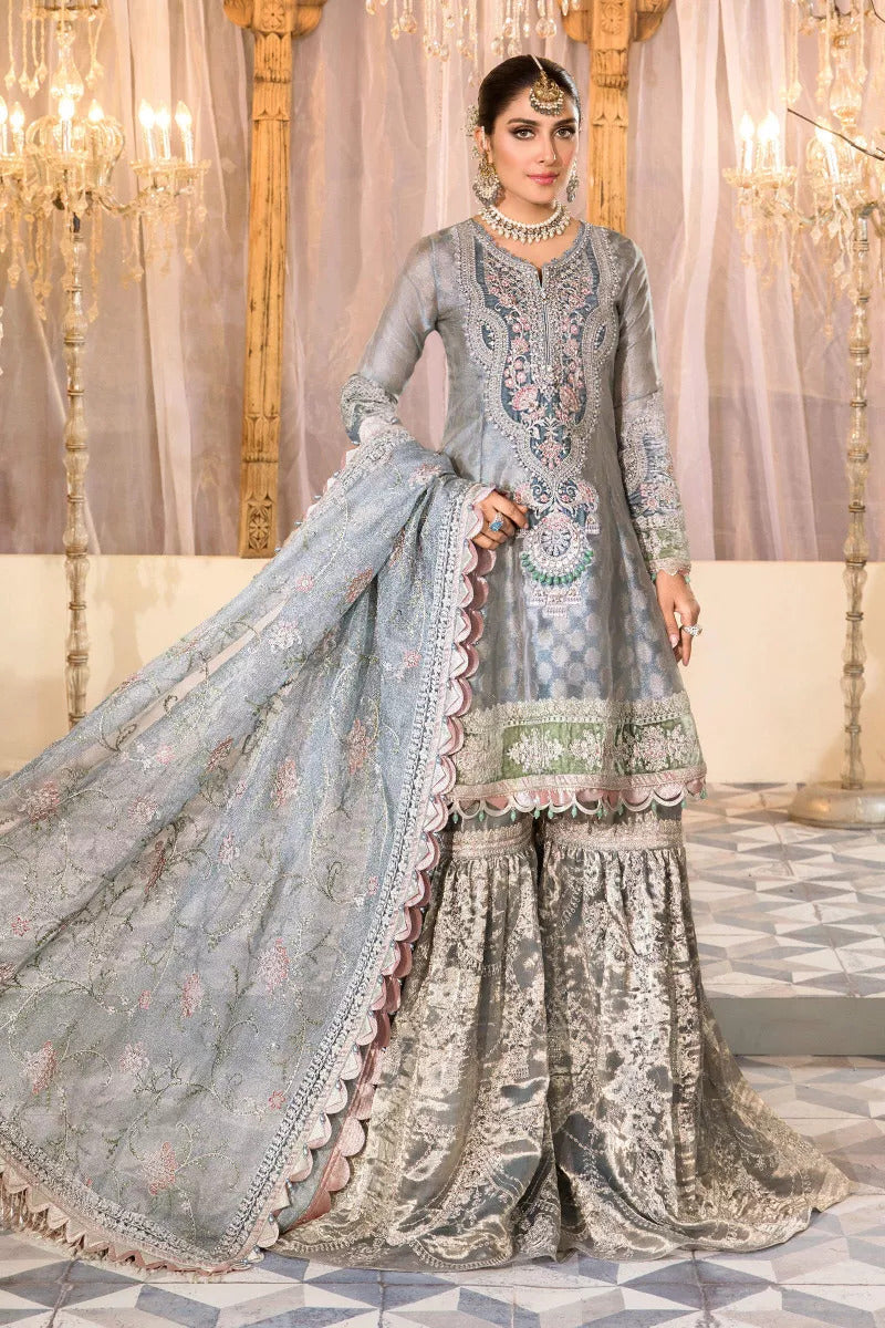 Heritage by Maria.B Mbroidered Unstitched 3 Piece Wedding Collection'2022-BD-2403