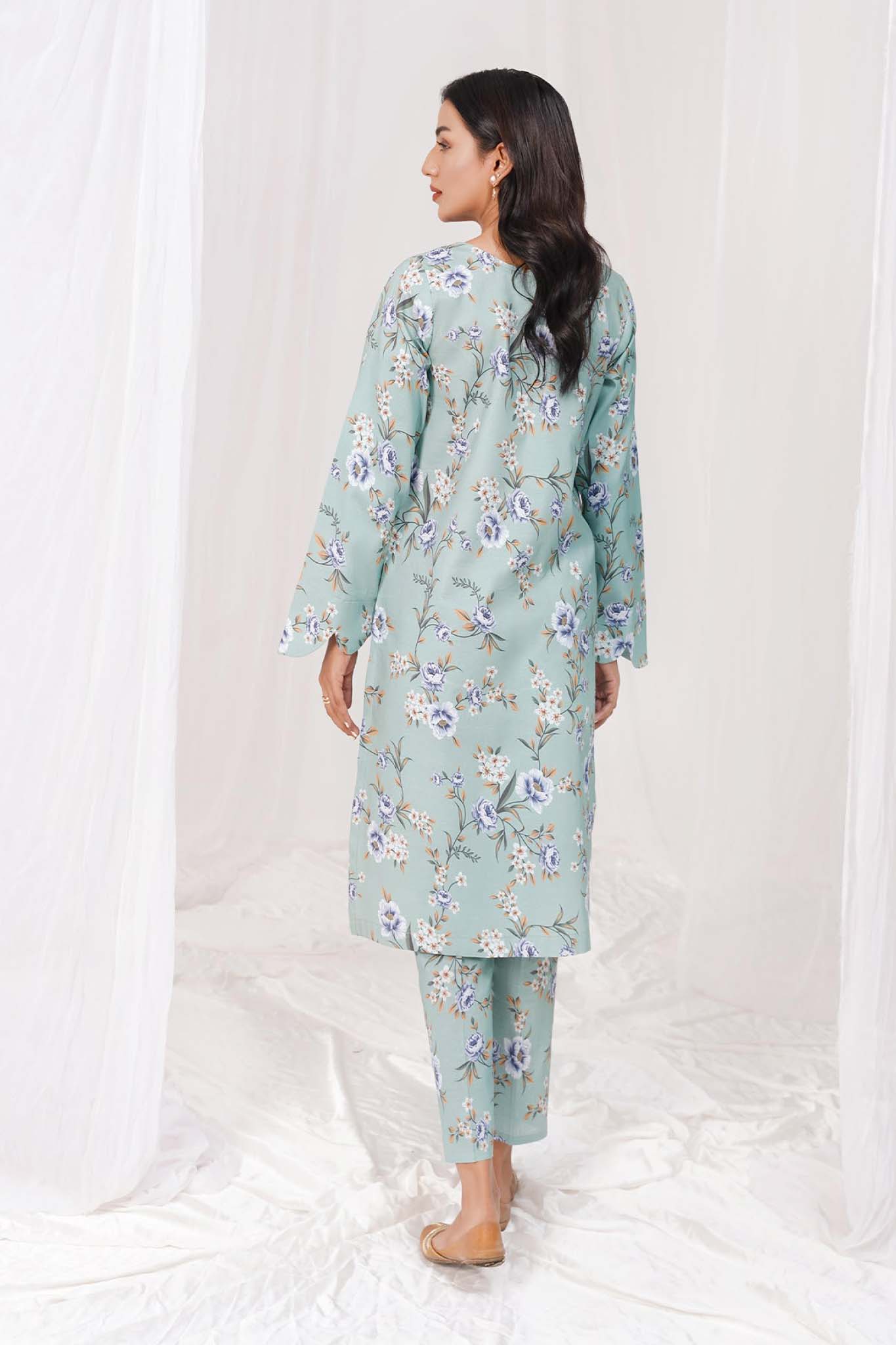 Blumm by Esra Stitched 2 Piece Printed Cambric Collection'2022-BES-02-Ferozi