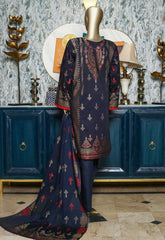 Bin Saeed Stitched 3 Piece Printed Jacquard Vol-02 Collection'2021-BNS-120-Blue