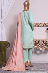 Bin Saeed Stitched 3 Piece Premium Jacquard Collection'2022-BNS-2202-Pista