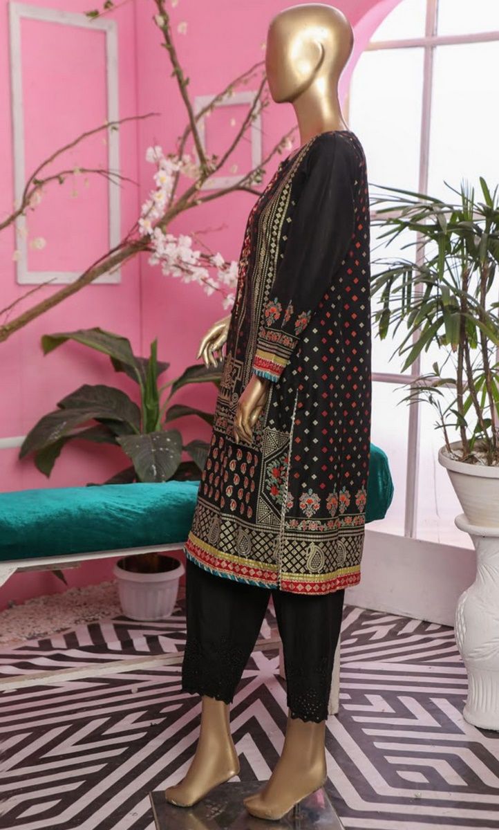 Sada Bahar Stitched Silk Pret Kurti Vol-02 Collection'2021-BS-08-Black