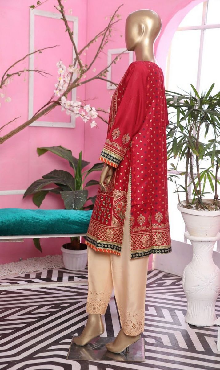 Sada Bahar Stitched Silk Pret Kurti Vol-02 Collection'2021-BS-08-Maroon