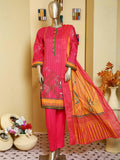 Bin Saeed 3 Piece Stitched Mid Summer Cotton Vol-02 Collection'2021-C-1641-Pink