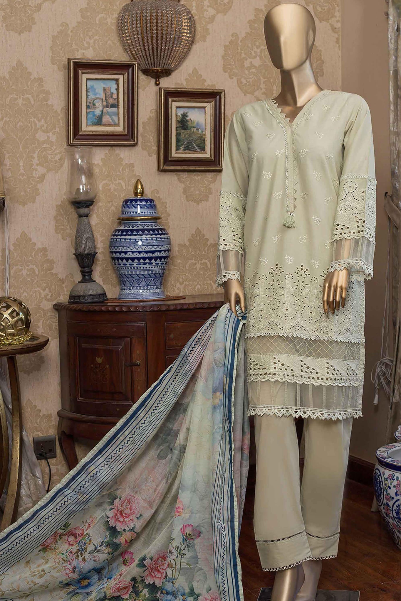 Fusion by Sada Bahar Stitched 3 Piece Lawn Collection'2022-CC-02 Pista
