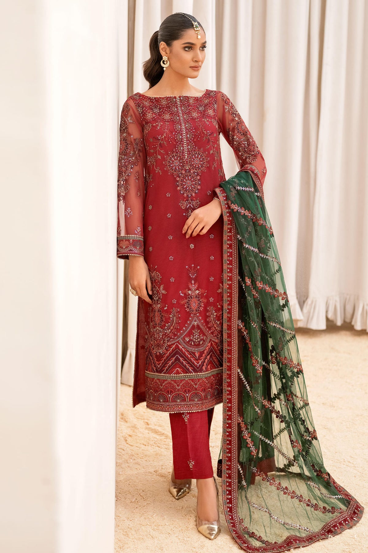 Chinon by Iznik Unstitched 3 Piece Luxury Chiffon Collection'2023-CC-06-Saisa