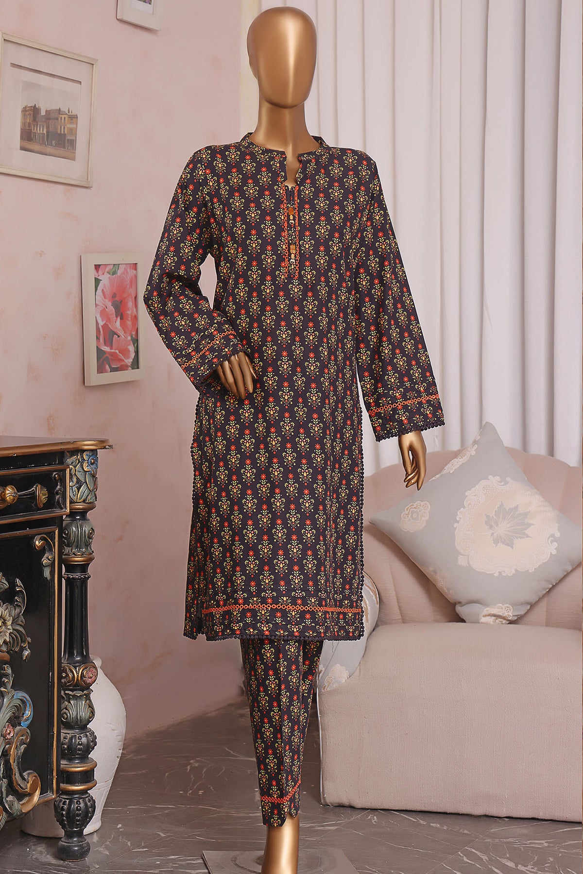 Hz Premium Stitched 2 Piece Printed Cambric Co Ords Vol-02 Collection'2022-CCD-15844